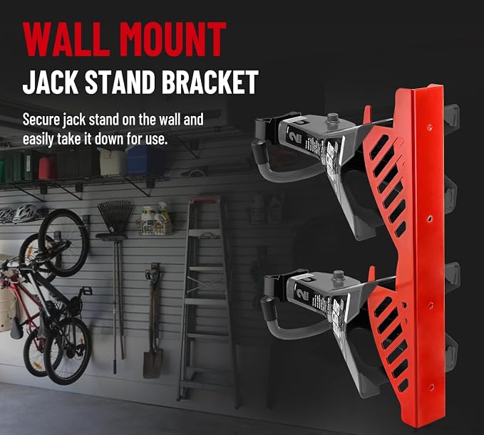 Jack Stand Wall Mount Organizer: Jack Stands Holder Storage Rack Mount - Image 4