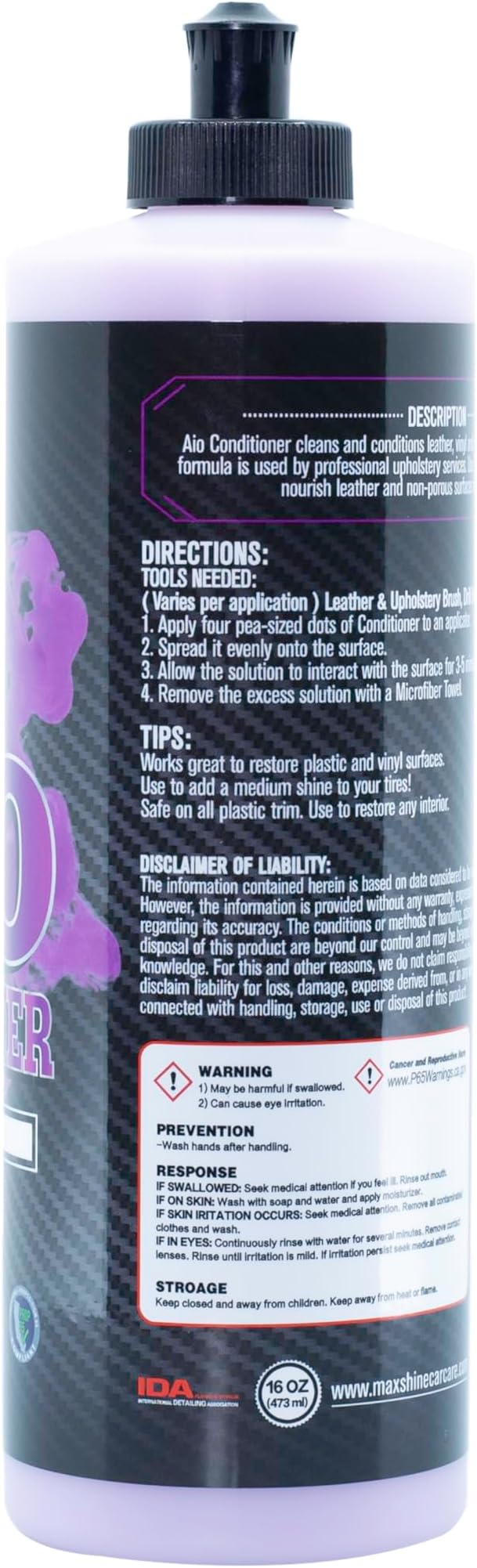 Maxshine 16oz All-in-One Premium Leather Conditioner & Cleaner – Detailing - Image 3