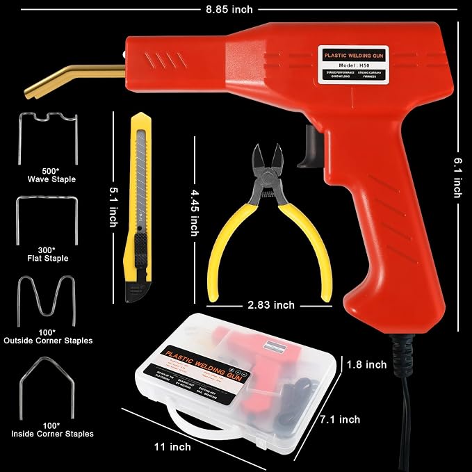 ATOLS Plastic Welder, Plastic Welding Kit, Hot Stapler Kit, Plastic Welder Gun - Image 6