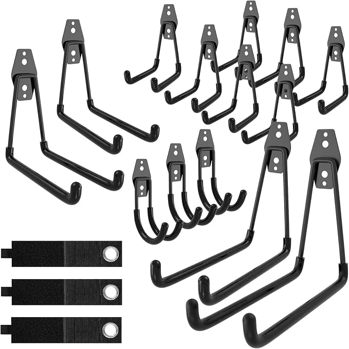 QcoQce 17 Pack Heavy Duty Garage Hooks by QcoQce