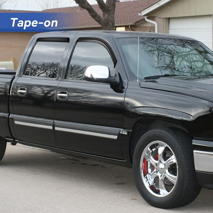 Window Visors Rain Guards for 2014-2018 Chevy Silverado/GMC Sierra 1500 - Image 2