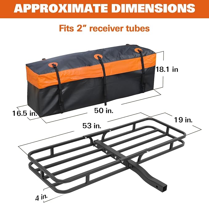 WEIZE Hitch Cargo Carrier Basket - Image 2