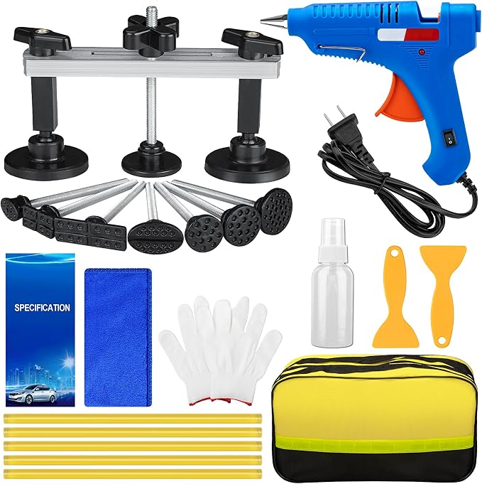 Dent Puller, Paintless Dent Removal Kit – All-in-One Car Dent Puller Kit by Sigoobal