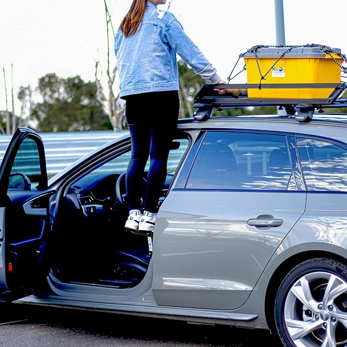 TOOENJOY Extra Protection Car Door Latch Step Both Feet Stand Pedal Ladder/No - Image 5
