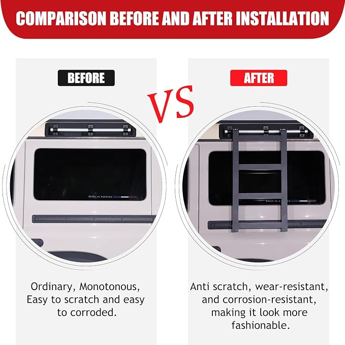 Car Roof Rack Ladder Side Access Ladder Compatible - Image 3