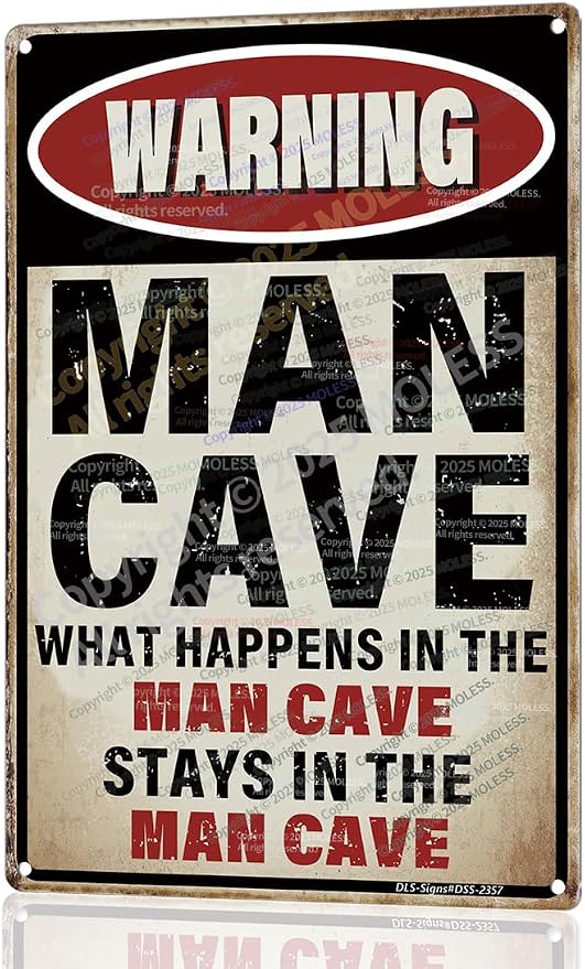 'What Happens Here, Stays Here!' Funny Man Cave Decor by MOLESSSIGNS