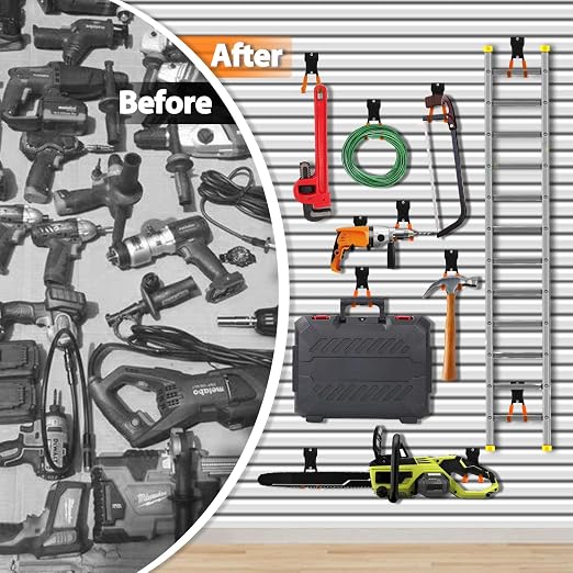 3-H Slatwall Accessories 14 Pack, Slatwall Hooks & Hangers 7 Sizes, Slat Wall - Image 5