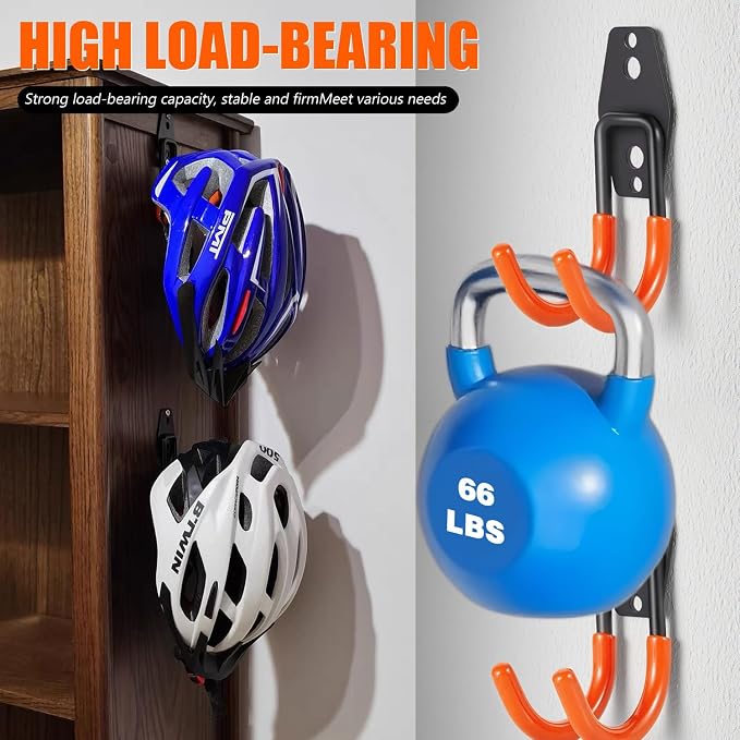 Heavy-Duty Garage Hooks -2 Pack Type U- Anti-Slip Coated Wall-Mounted Hooks - Image 4