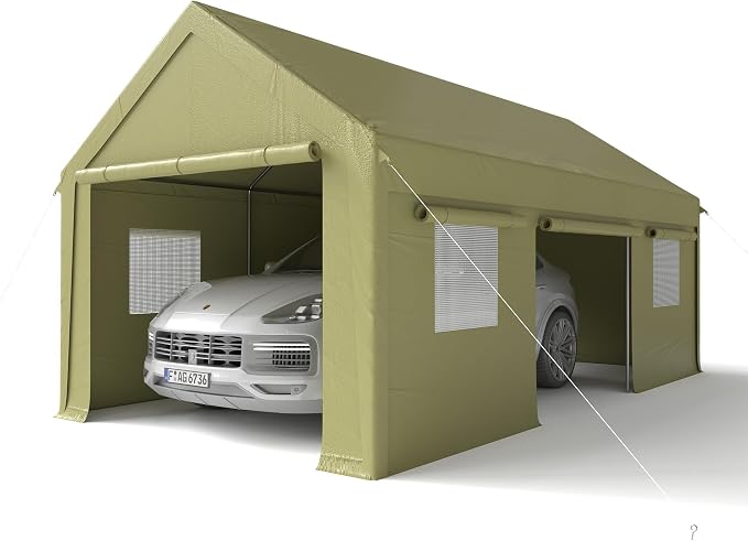 12x20 FT Carport, Heavy Duty Carport, Portable Garage - Image 7