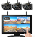 3 Magnetic Solar Wireless Backup Camera HD1080P Loop Recording 10.1 Inch by ZEROXCLUB
