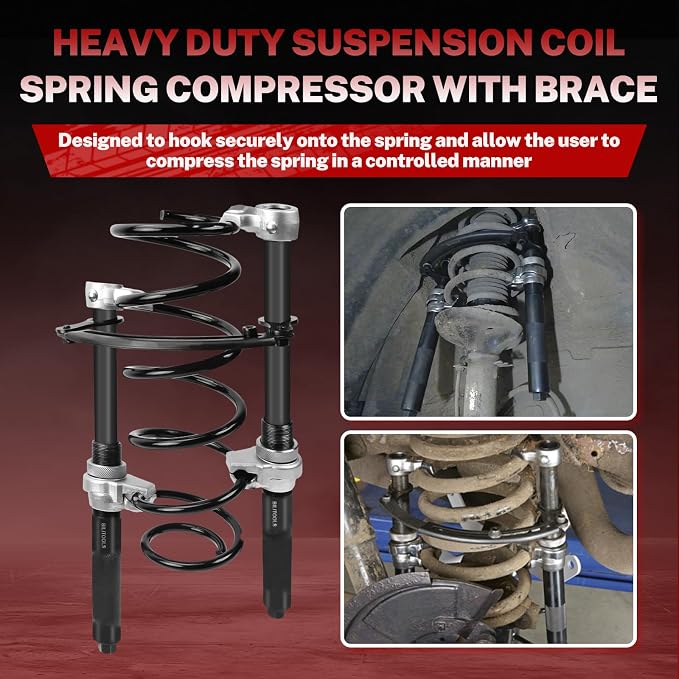 BILITOOLS 2-Piece Coil Spring Compressor Tool Heavy Duty Macpherson Strut - Image 2