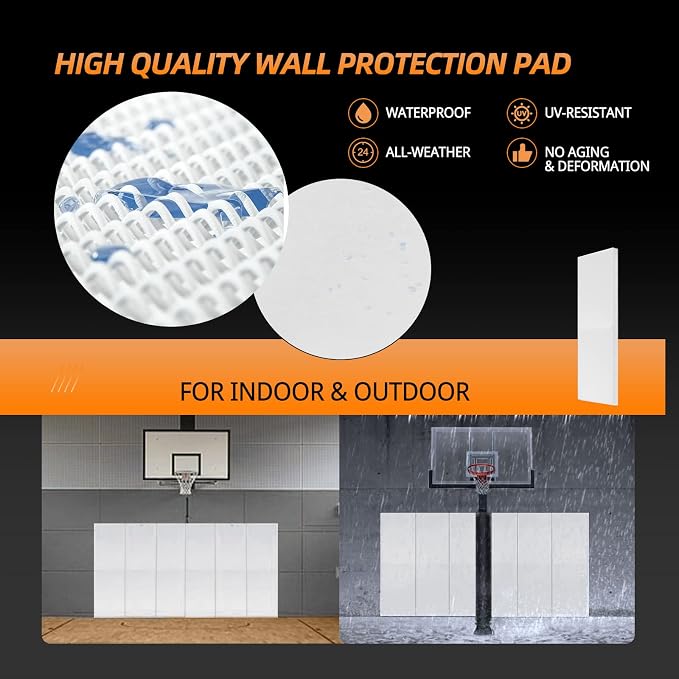 PROGOAL 2"/4" Thick Foam Protection Wall Pad，Gym Basketball-Court - Image 5