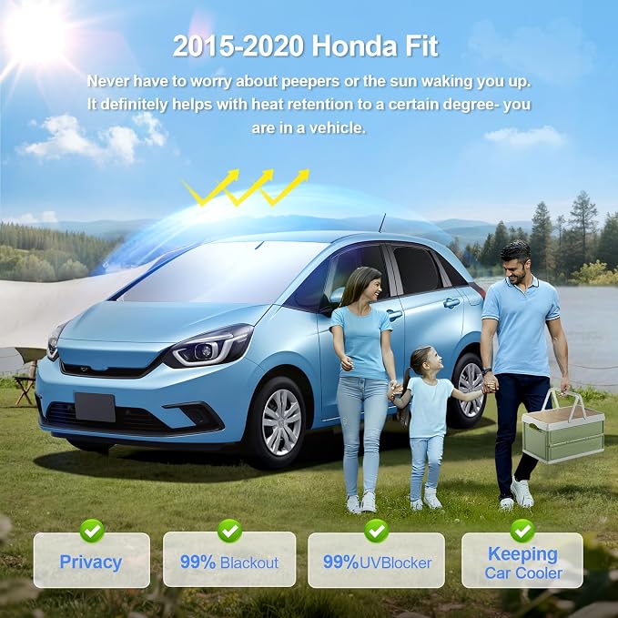 10pcs Car Window Shades for 2015-2020 Honda Fit Accessories, Windshield Side - Image 2