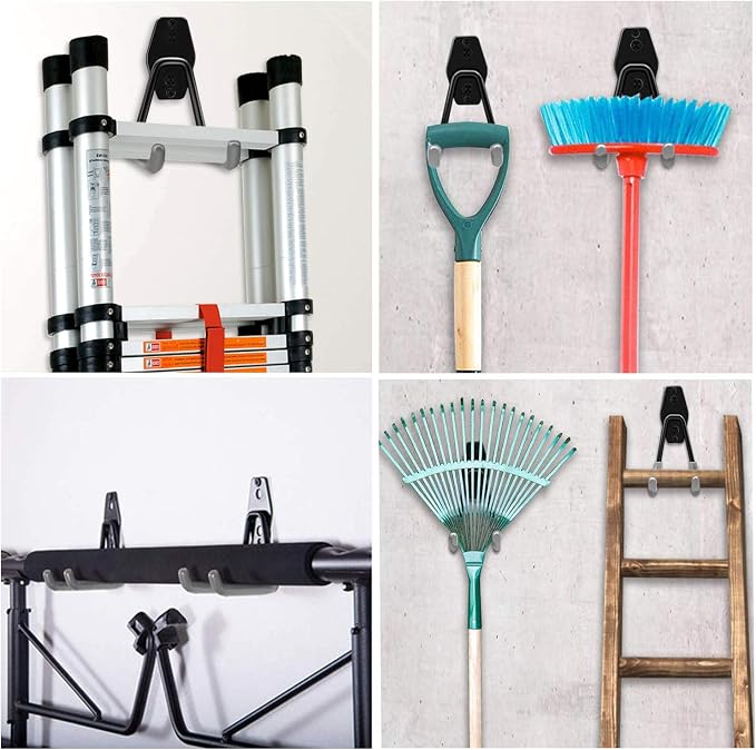 2 Pack Garage Storage Utility Hooks，Garage Garden Tool Organizer，Steel Wall - Image 7