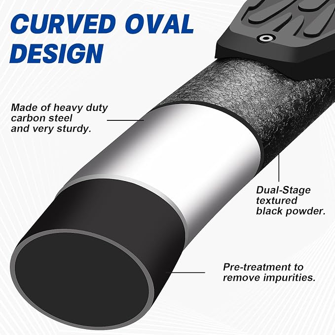 3.5 Inch Oval Tube Bar Running Boards Compatible - Image 7