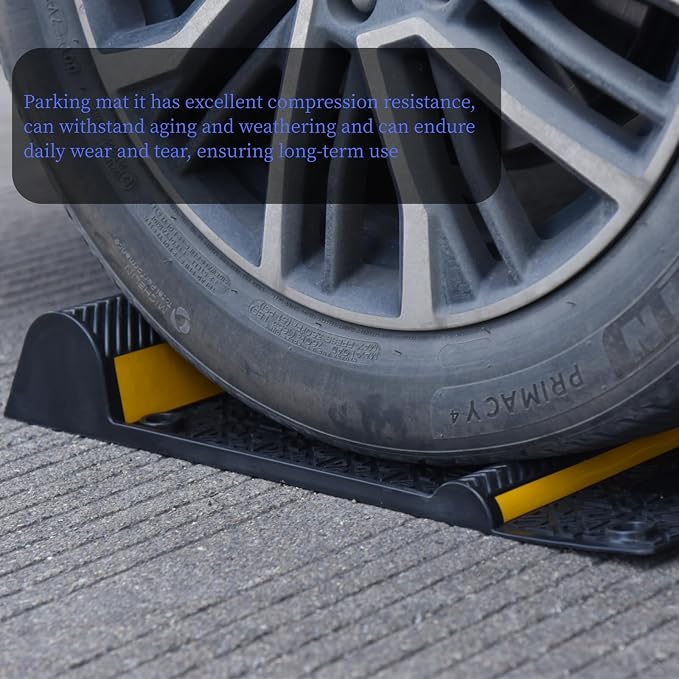 8 Pack Parking Mats for Garage Floors, 21.6" X11.4" Durable Rubber Car Parking - Image 6