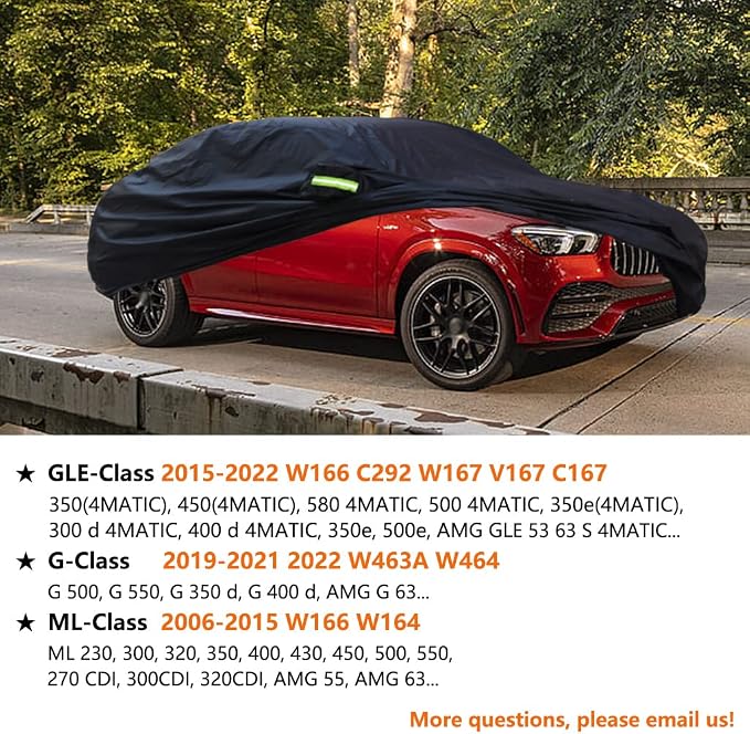 Car Cover Compatible with Mercedes-Benz GLE 2015-2025, ML 2006-2015, AMG GLE - Image 2
