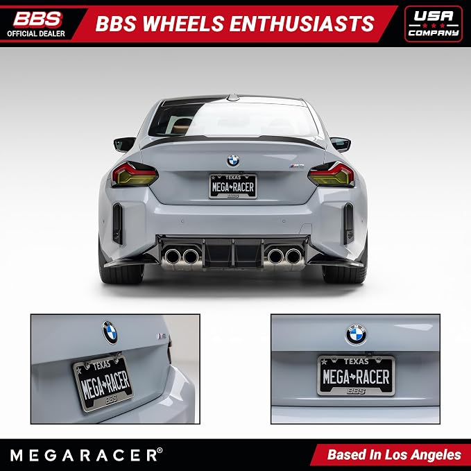 BBS Official Brushed Chrome Stainless Steel License Plate Frame – Made in USA – - Image 3