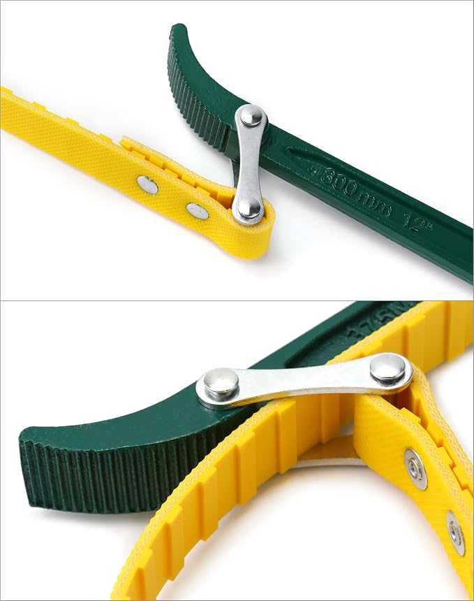 QWORK 15" + 12" Belt Strap Wrench, - Image 5