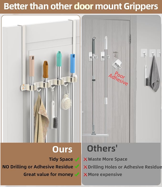 Broom Holder Over The Door - Image 7