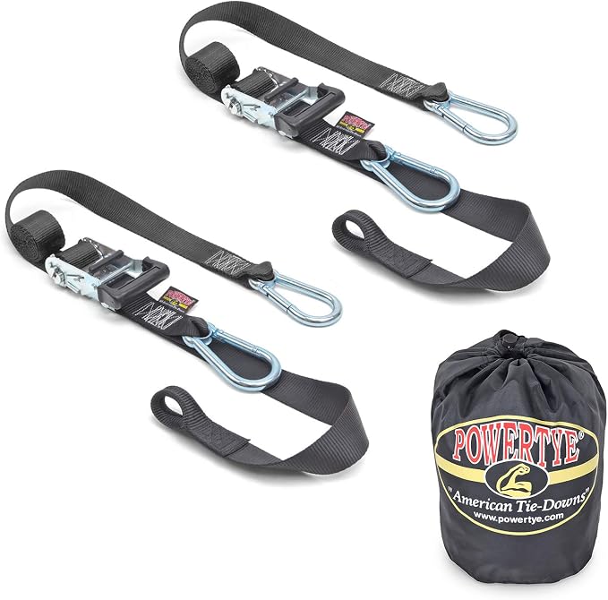 PowerTye - Made in USA - Heavy Duty Ratchet Tie Down Straps by PowerTyeMFG