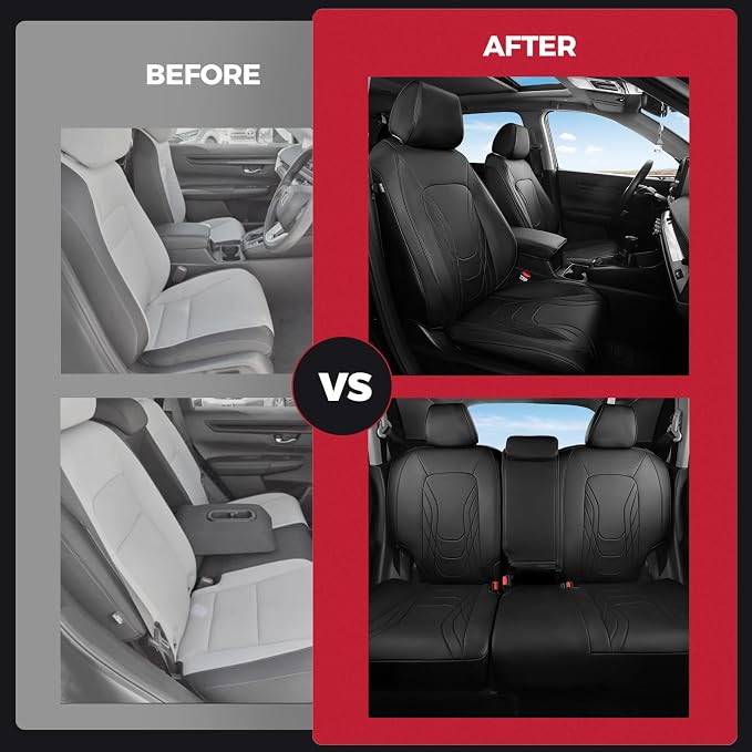 FREESOO Seat Covers for Honda CRV, Custom Fit Seat Covers Full Set, CRV LX EX - Image 7