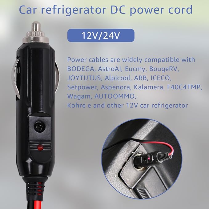 12V/24V Car Refrigerator Power Cord is Compatible - Image 6