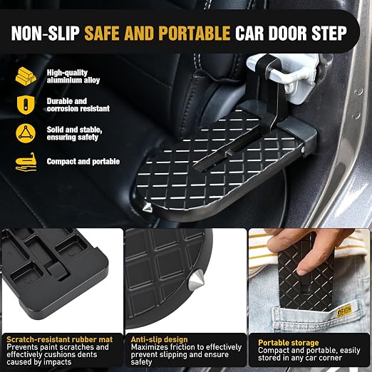 Nilight Car Door Step for Roof Access Universal Car Step Hook for Roof SUV - Image 3