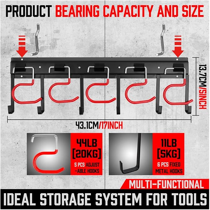 68" All Metal Garden Tool Organizer - Image 4