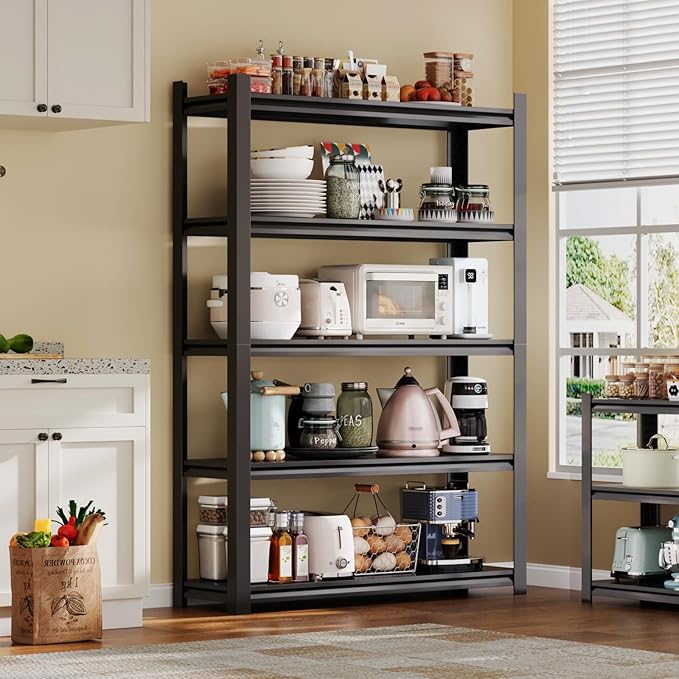 72H Metal Kitchen Storage Shelves, 2800 LBS Heavy Duty Pantry Shelving Unit by VPTCP