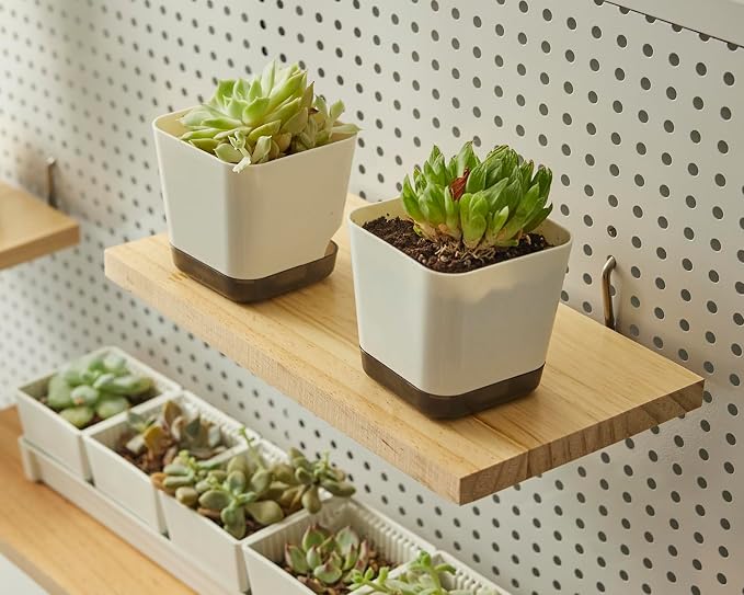 Shelves for PegBoard, Pine Wooden Pegboard Shelf Wall Organizer, Wooden Board - Image 2