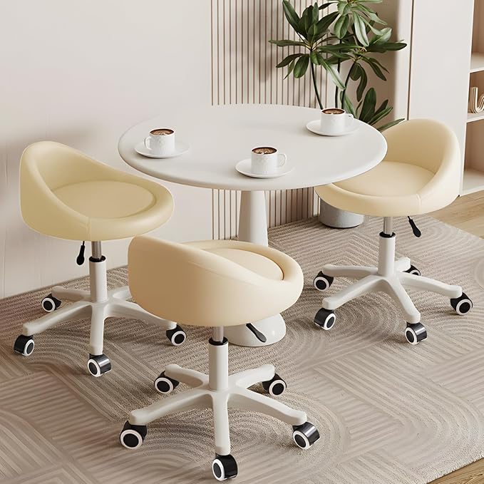 Rolling Stool Set of 3 Rolling Hydraulic Salon Stool by Walktory