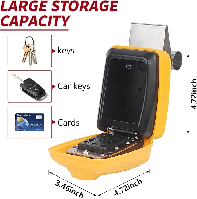 Car Key Lock Box, Car Window Lock Box Wall Lock Box, Sturdy Waterproof Security - Image 6