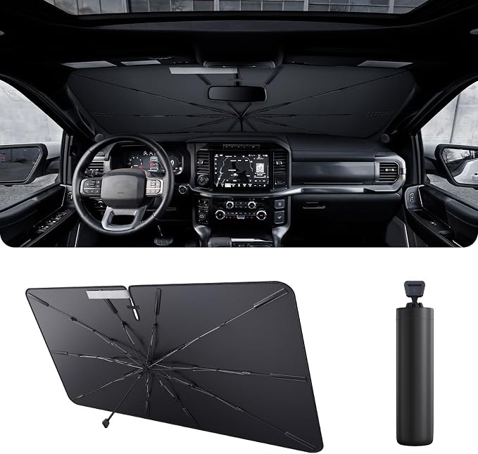 2025 Upgrade Car Windshield Sun Shade Windshield Sunshade Umbrella Protect Car - Image 2