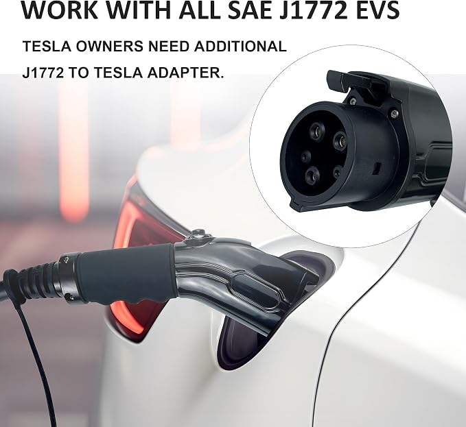 Level 2 EV Charger 40Amp, NEMA 14-50 J1772 Connector and 25 ft Cable, Portable - Image 4