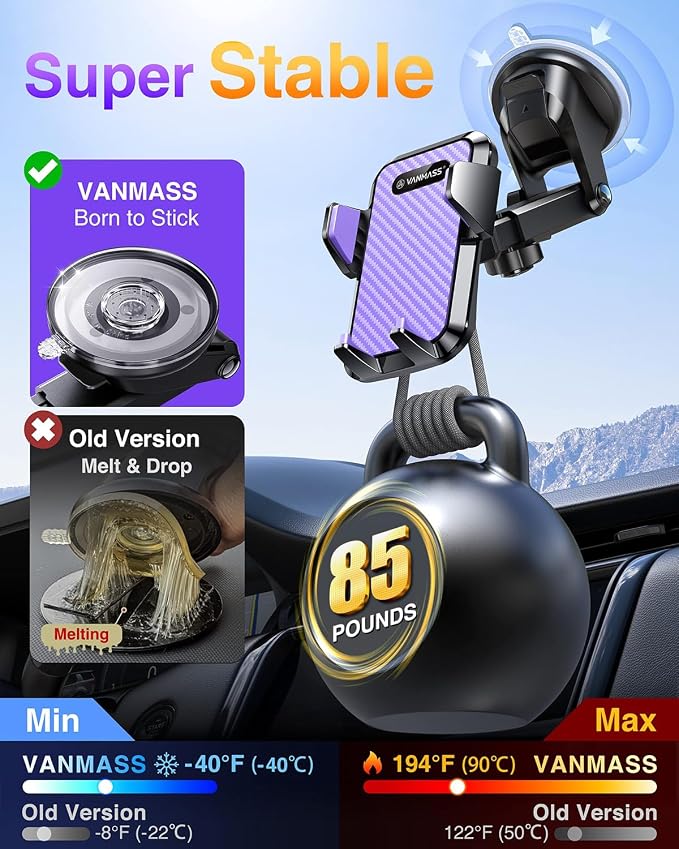 VANMASS 2025【Strongest & Military-Grade】Car Phone Mount【Patent & Safety - Image 4