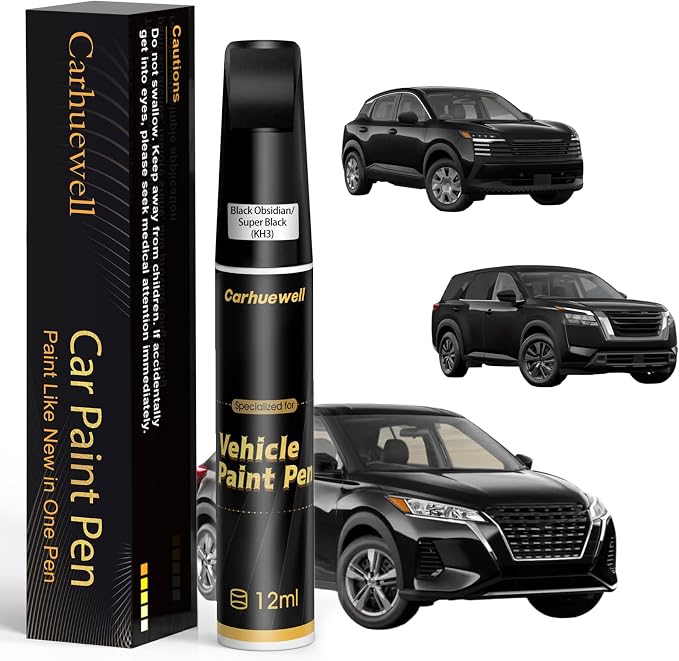 Black Obsidian/Super Black Touch Up Paint Compatible by Carhuewell