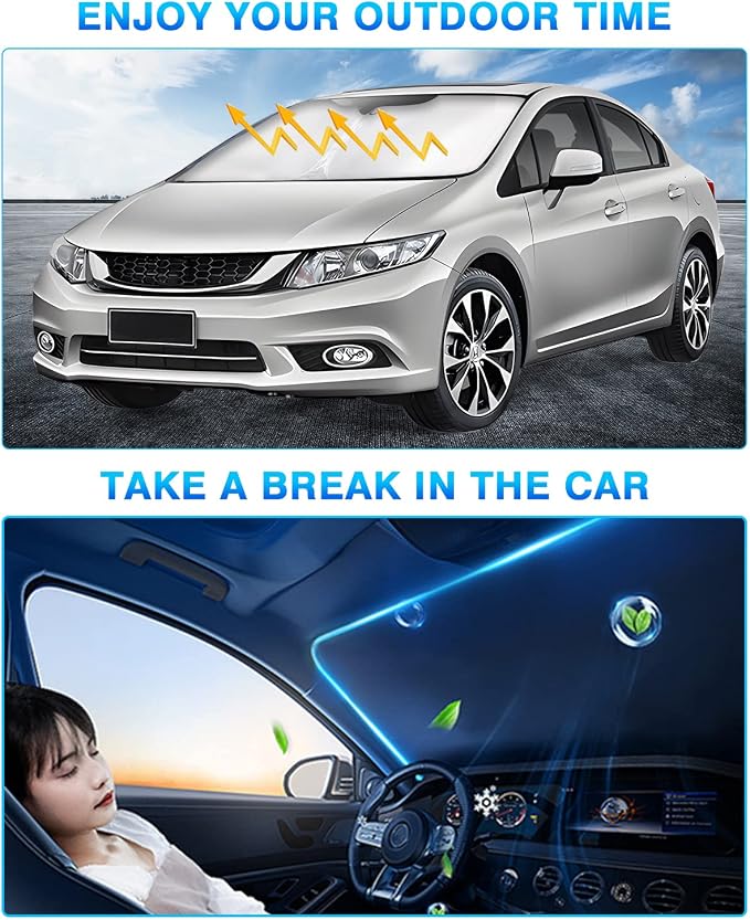 KUST Windshield Sun Shade for 2019-2024 2025 Audi A7 Accessories Window Shade - Image 5