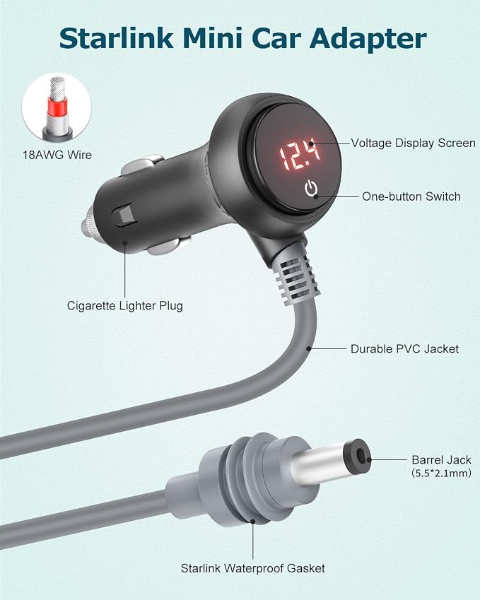 Starlink Mini Cable 10FT Car Adapter - Image 4
