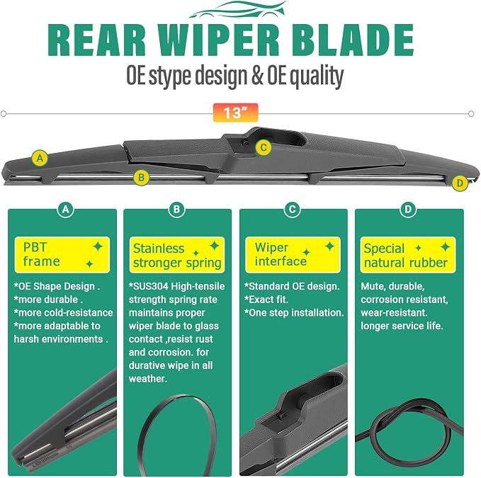 26" 18" 13" Windshield Wiper Blades Replacement - Image 4