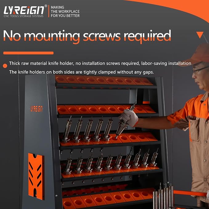 8-Row Large Capacity CNC Tool Holder Rack - Image 4