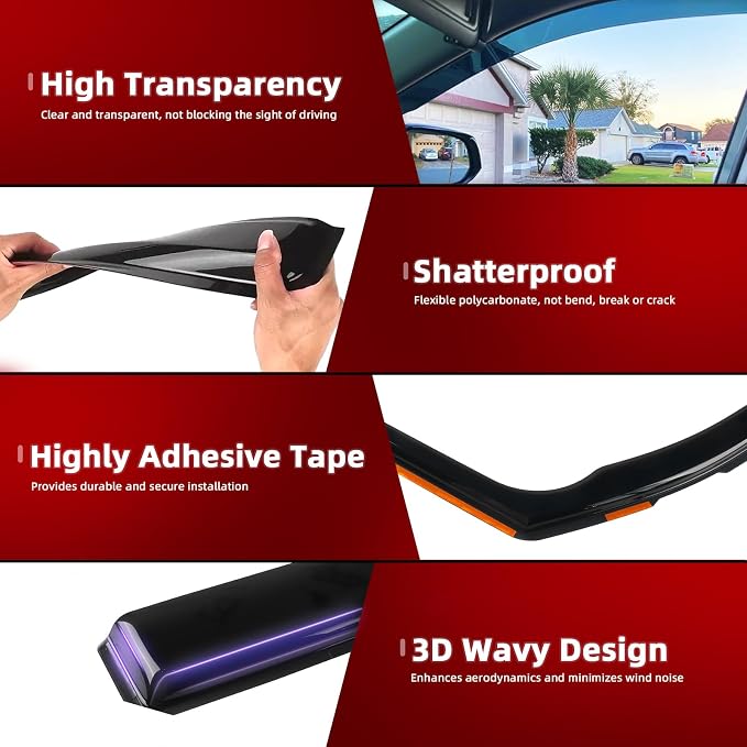 in Channel Rain Guards Fit for Buick Encore 2013-2023/Chevrolet Trax 2014 2015 - Image 4