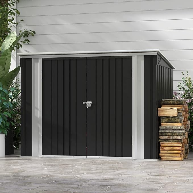 Patiowell 6 x 3 FT Horizontal Metal Shed, Outdoor Storage Shed by Patiowell