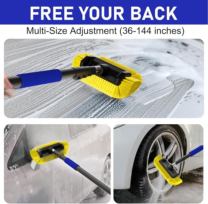 12FT Car Wash Brush with Long Handle, Car Cleaning Brush with Soft Bristle - Image 7