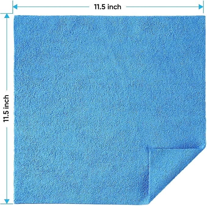 HOMEXCEL Blue Shop Towels 100 Pack, Reusable Microfiber Towels - Image 7