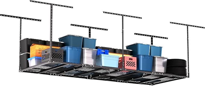 GIOTORENT 3x8FT Heavy Duty Overhead Garage Storage Rack - Image 8