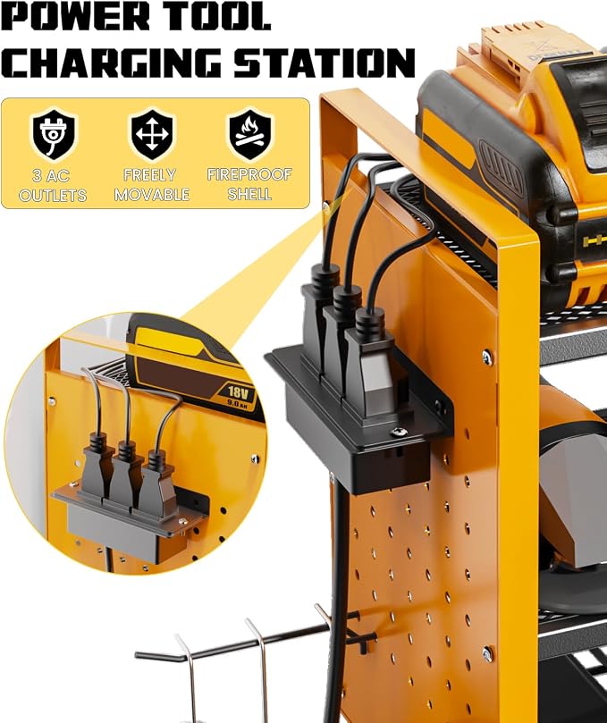 Heavy-Duty 48" Wall Mount Power Tool Organizer - Image 6