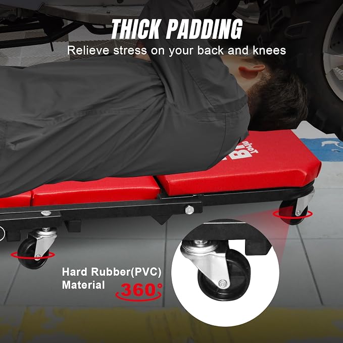 BIG RED ATR6036ZER 36" Foldable Z-Creeper Seat: 2-in-1 Garage Shop Creeper - Image 6