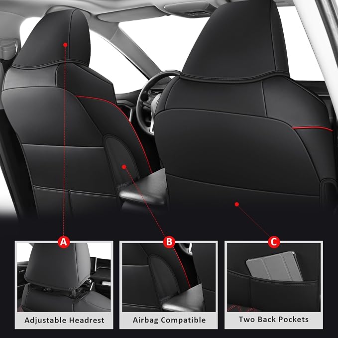 MIROZO Seat Covers for Rav4, Non-Hybrid Toyota RAV4 Seat Covers Car Seat Cover - Image 3