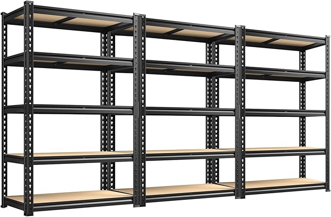REIBII 2020LBS Storage Shelves 5 Tier Garage Shelving Heavy Duty Adjustable by REIBII